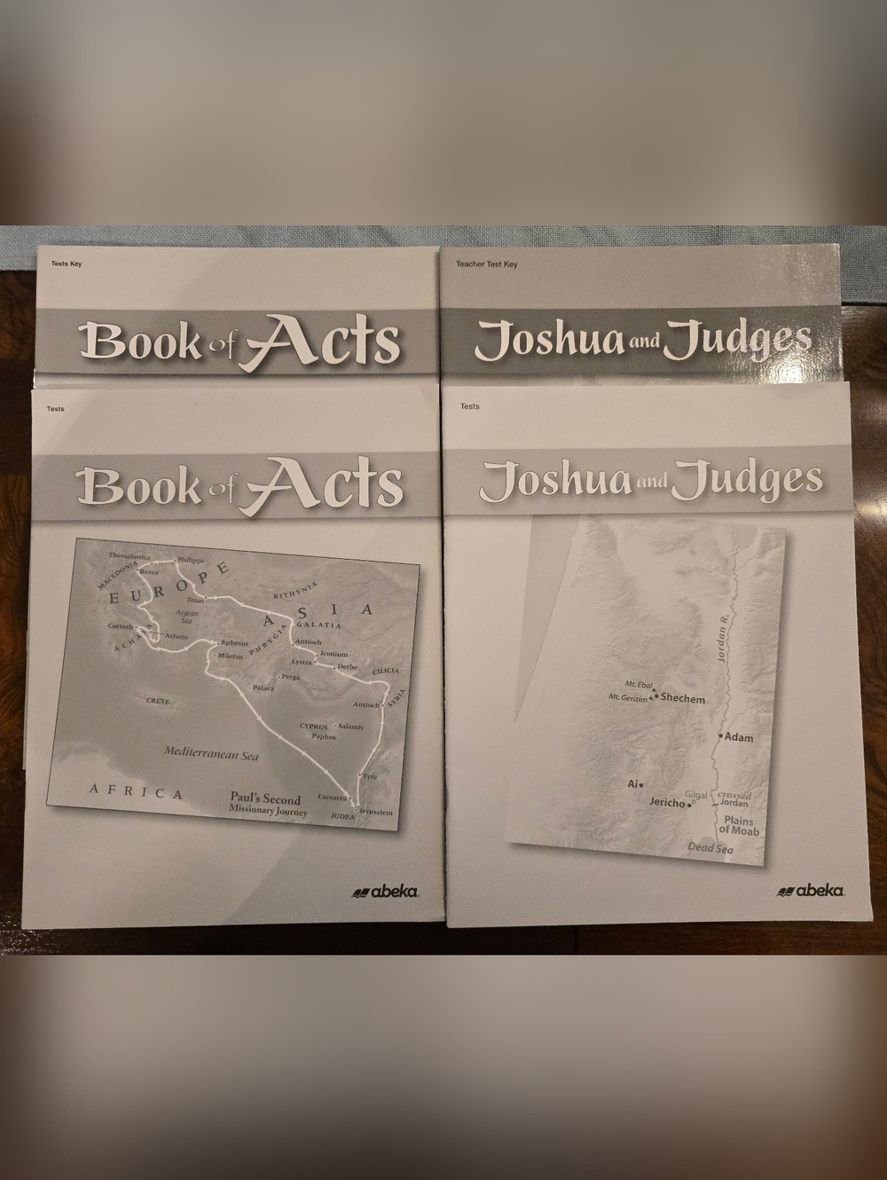 New: Abeka -  Book of Acts & Joshua and Judges - Tests & Test Keys -  8th Grade